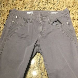 Size 29 Tall Grey Gap Skinny Jeans with Zipper