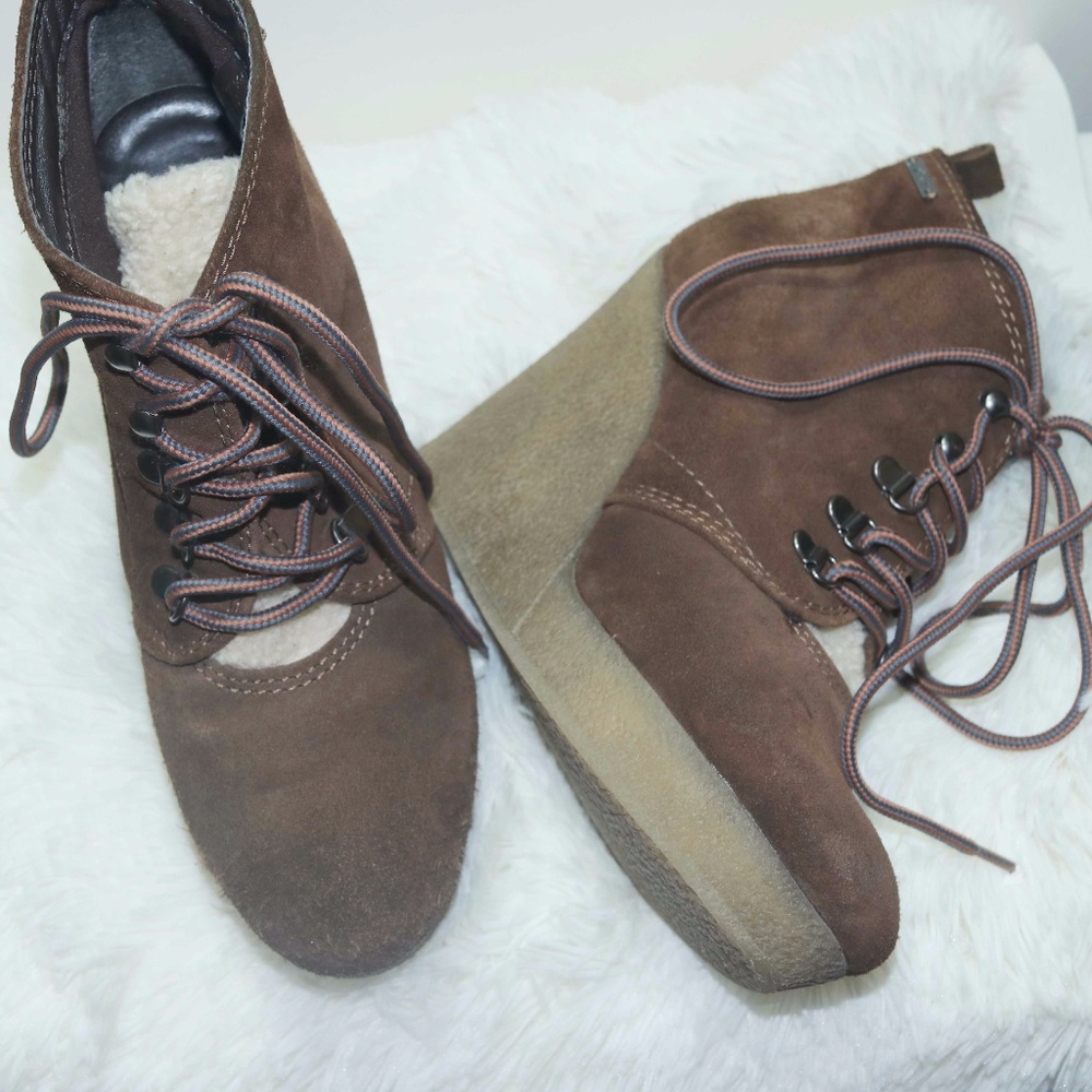 Diseal Brown Suede Ankle boots Sz 38 /8