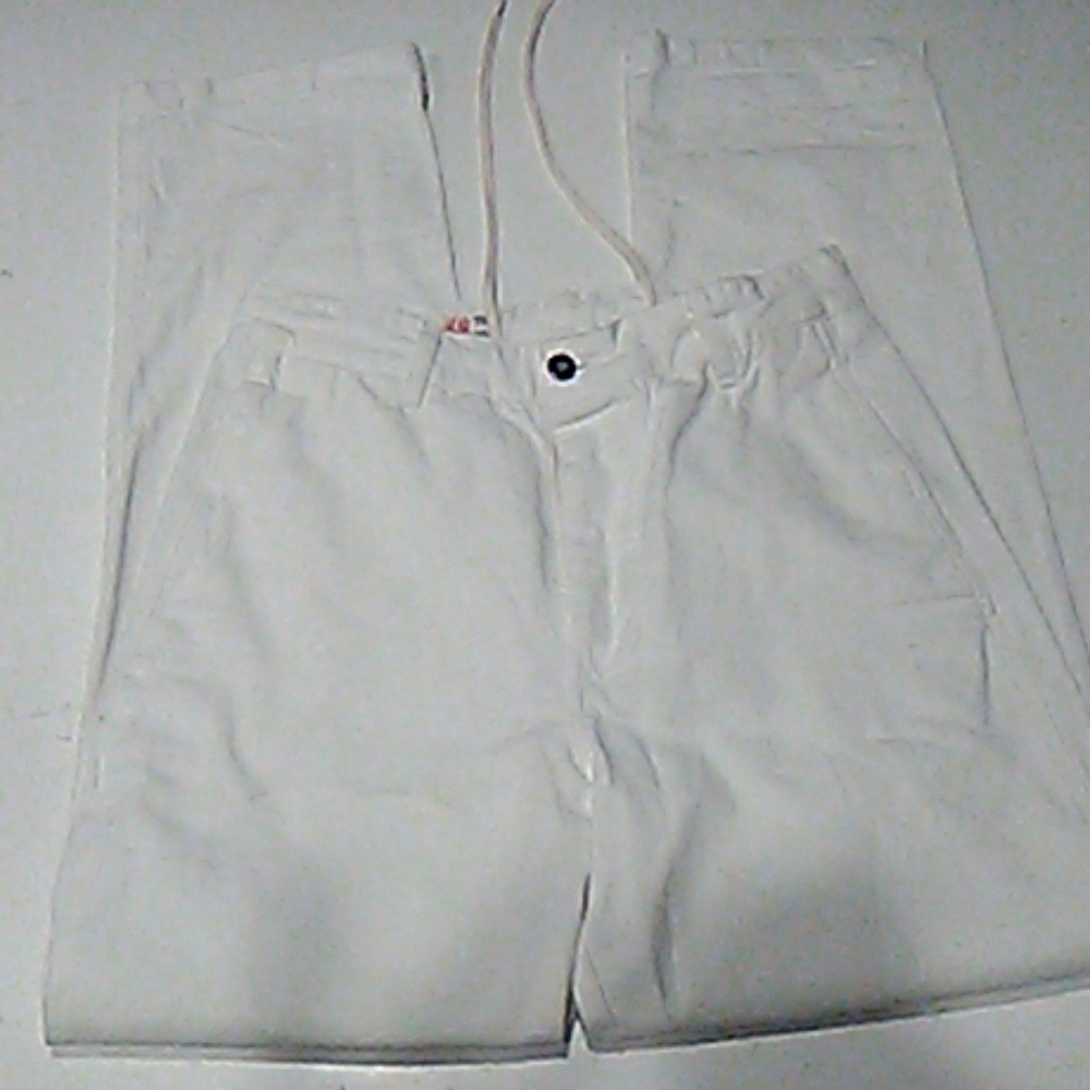 Makaha Shorts White Cotton Pants