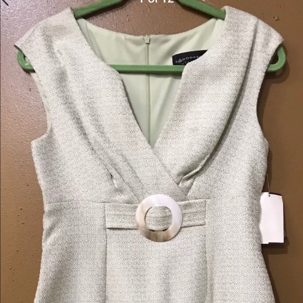 Connected Apparel Sheath Women Green Dress SZ 6