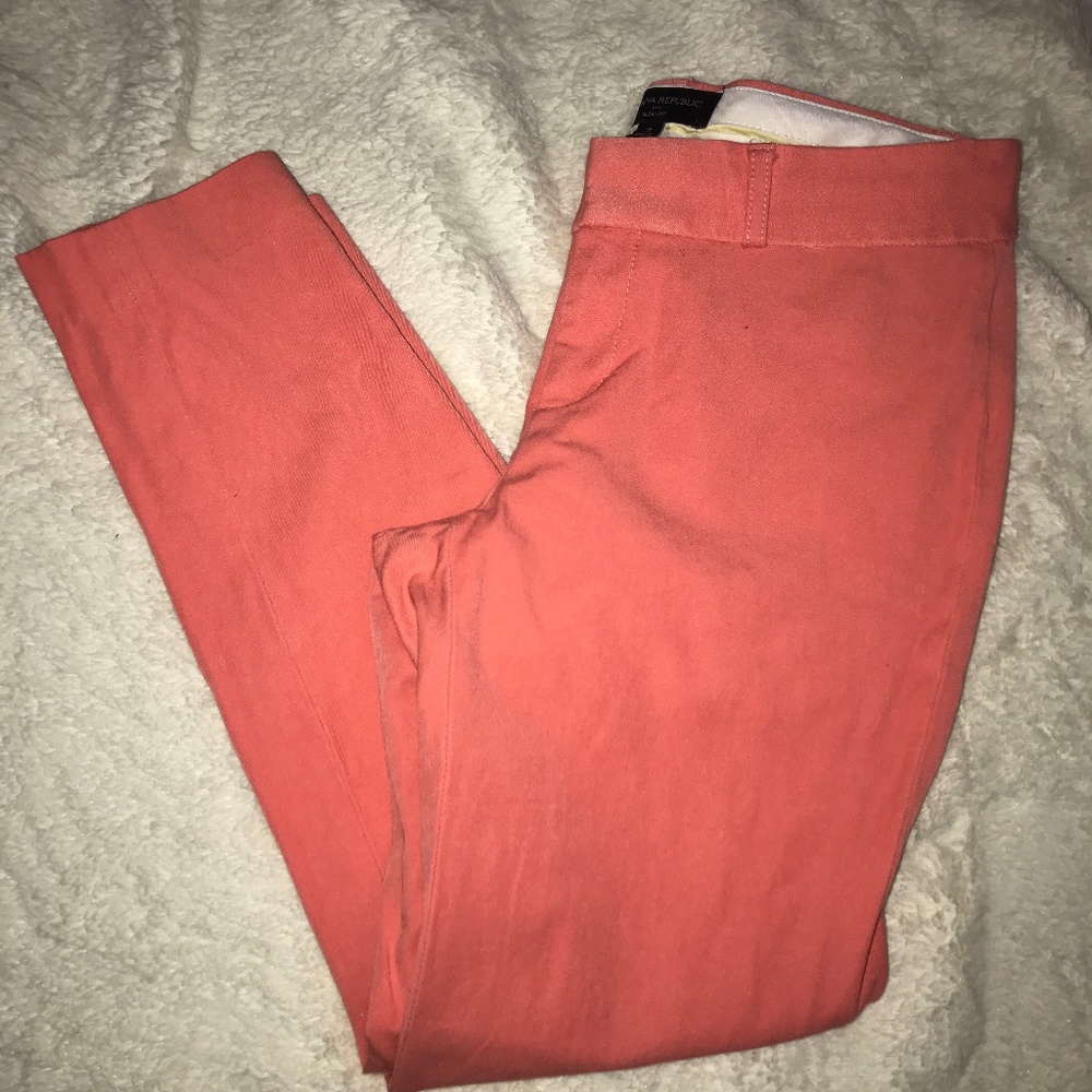 Banana Republic Coral Sloan Ankle Pants