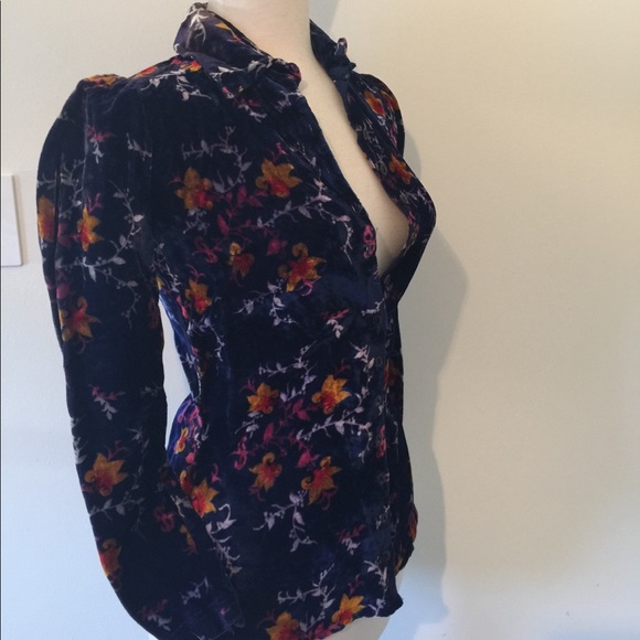 Betsey Johnson Tops Velvet Blouse Vintage Alley Cat Poshmark