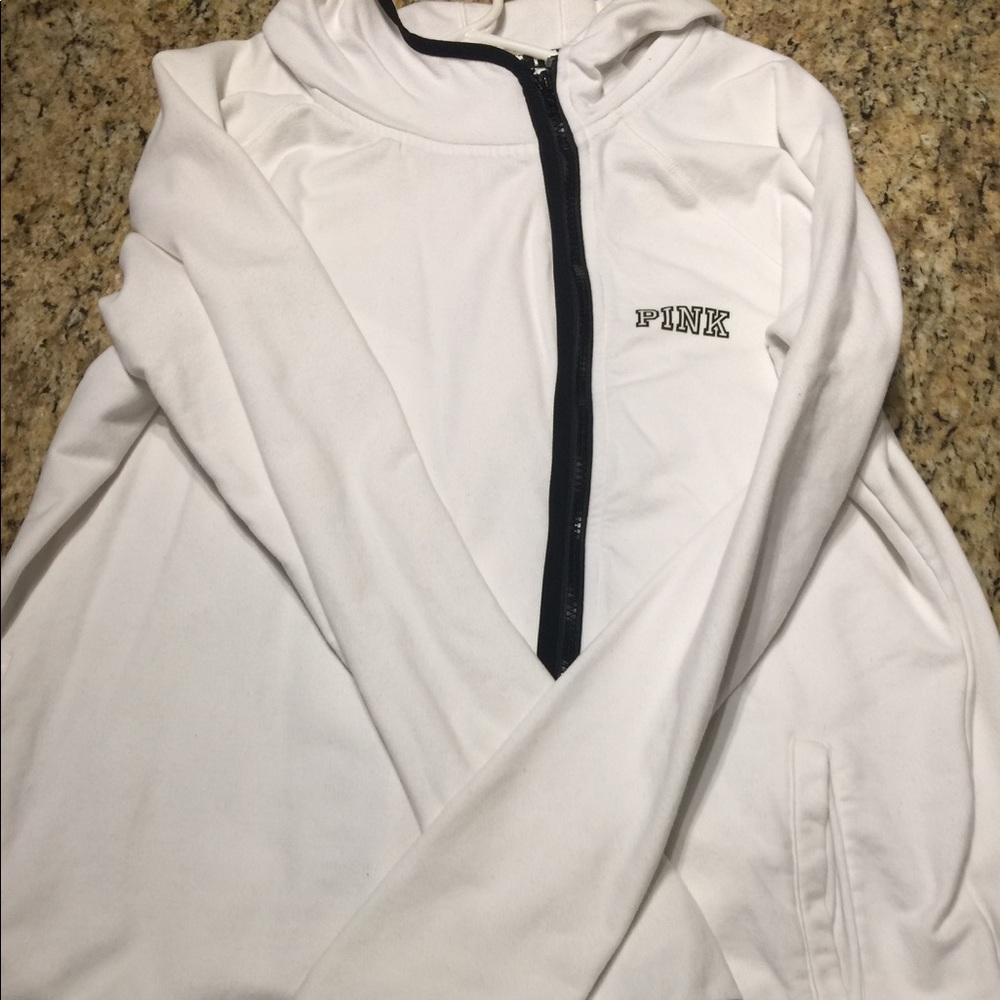 Large White & Black Pink Victoria Secret Jacket