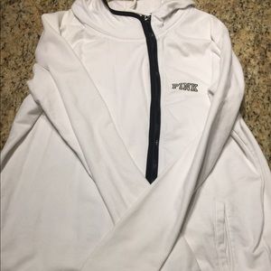 Large White & Black Pink Victoria Secret Jacket