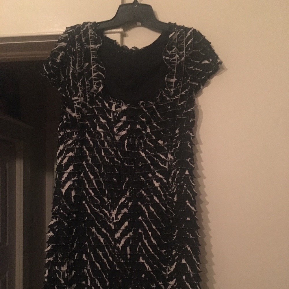 Black fun textured dress