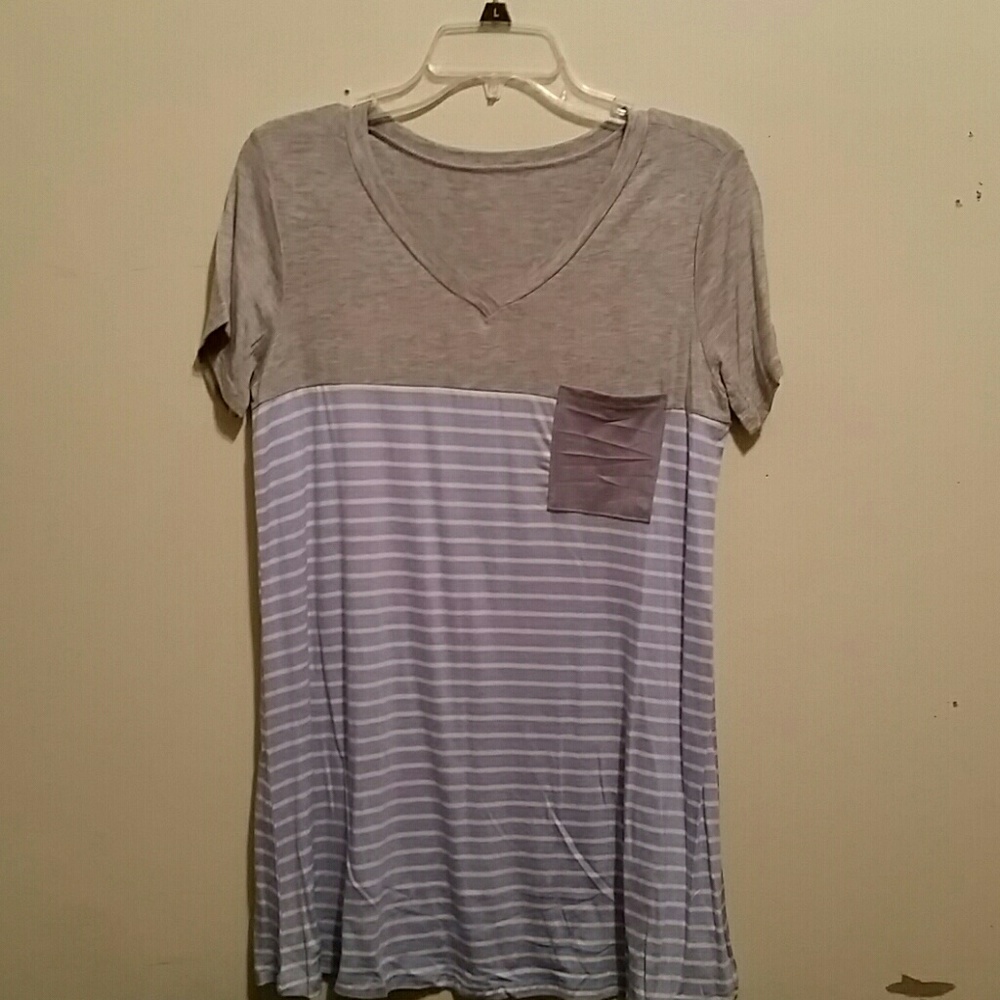 Blue striped tee shirt