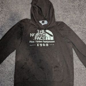 Brown North Face Hoodie Mens Large