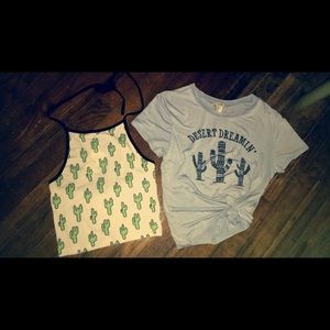 Cactus tank and shirt