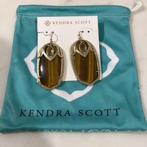 Kendra Scott Darby Drop Earrings In Tigers Eye