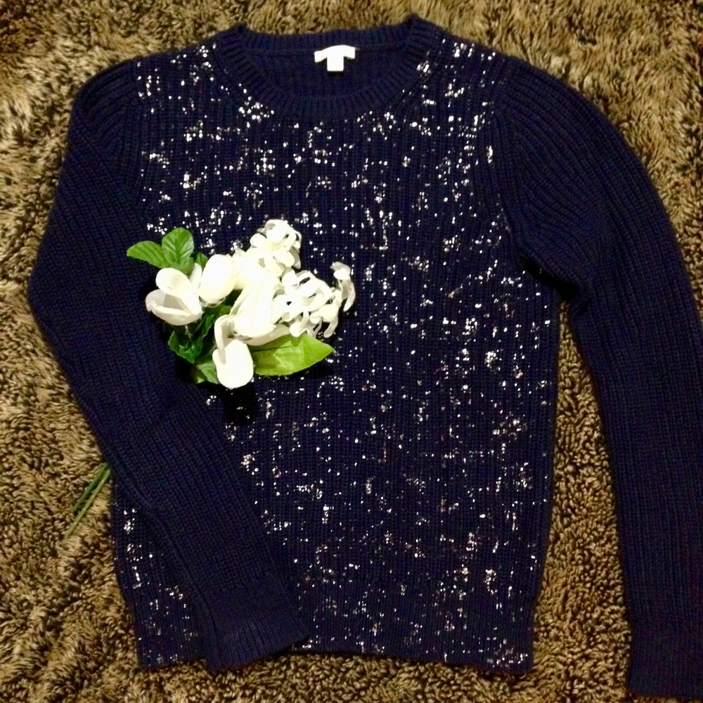 Women's GAP Metallic Oversized Sweater Size Medium - Picture 1 of 4