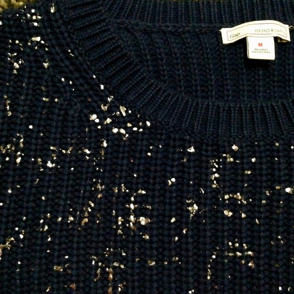 Women's GAP Metallic Oversized Sweater Size Medium - Picture 2 of 4