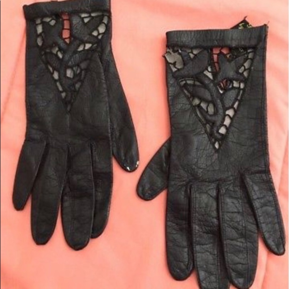 Vintage kid skin leather gloves