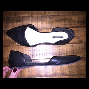 Black D'orsay flats