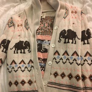 Peek elephant print sweater size 10 (girls)