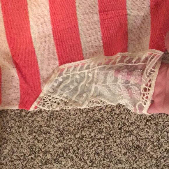 Striped Off the Shoulder Shirt - Picture 3 of 7