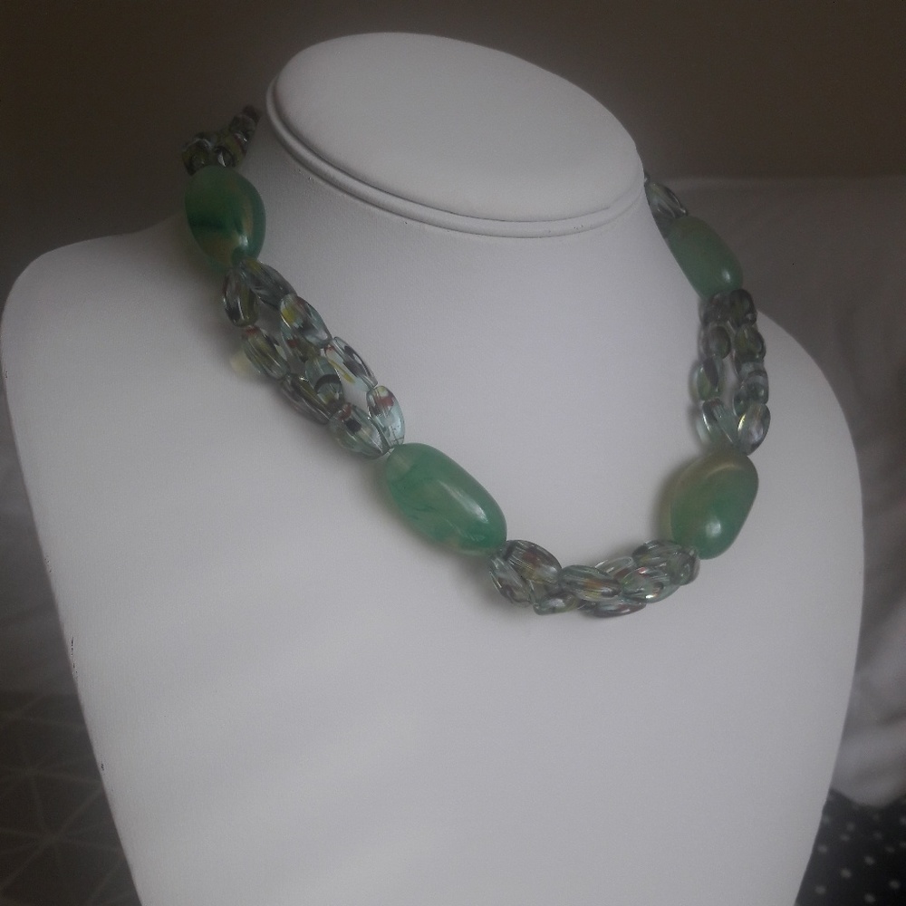 Sea Green Beaded Necklace