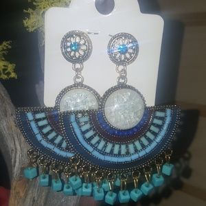 Turquoise Statement   Earrings