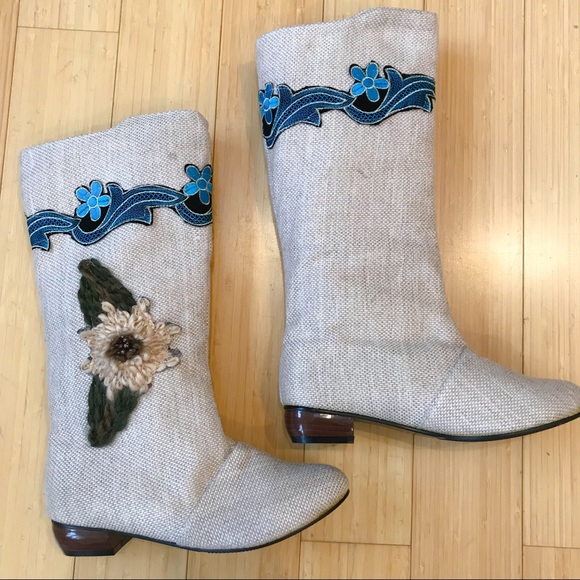 No brand tags. Shoes - Beautiful embellished boots, 7.5-8.