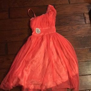 Peach Girls Party Dress Size 7