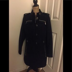 Dark Blue Wool Coat