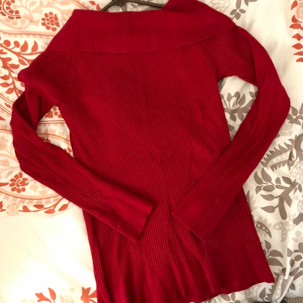 The Limited red cowl neck sweater
