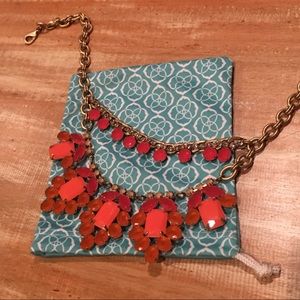 Stella & Dot Statement Necklace- pink and orange