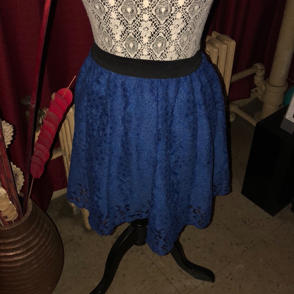 Cobalt Blue Lace Skirt Size 4