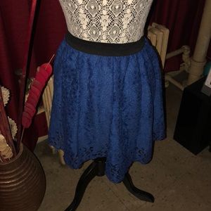Cobalt Blue Lace Skirt Size 4