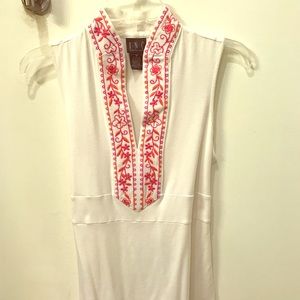 White INC Embroidered ToP