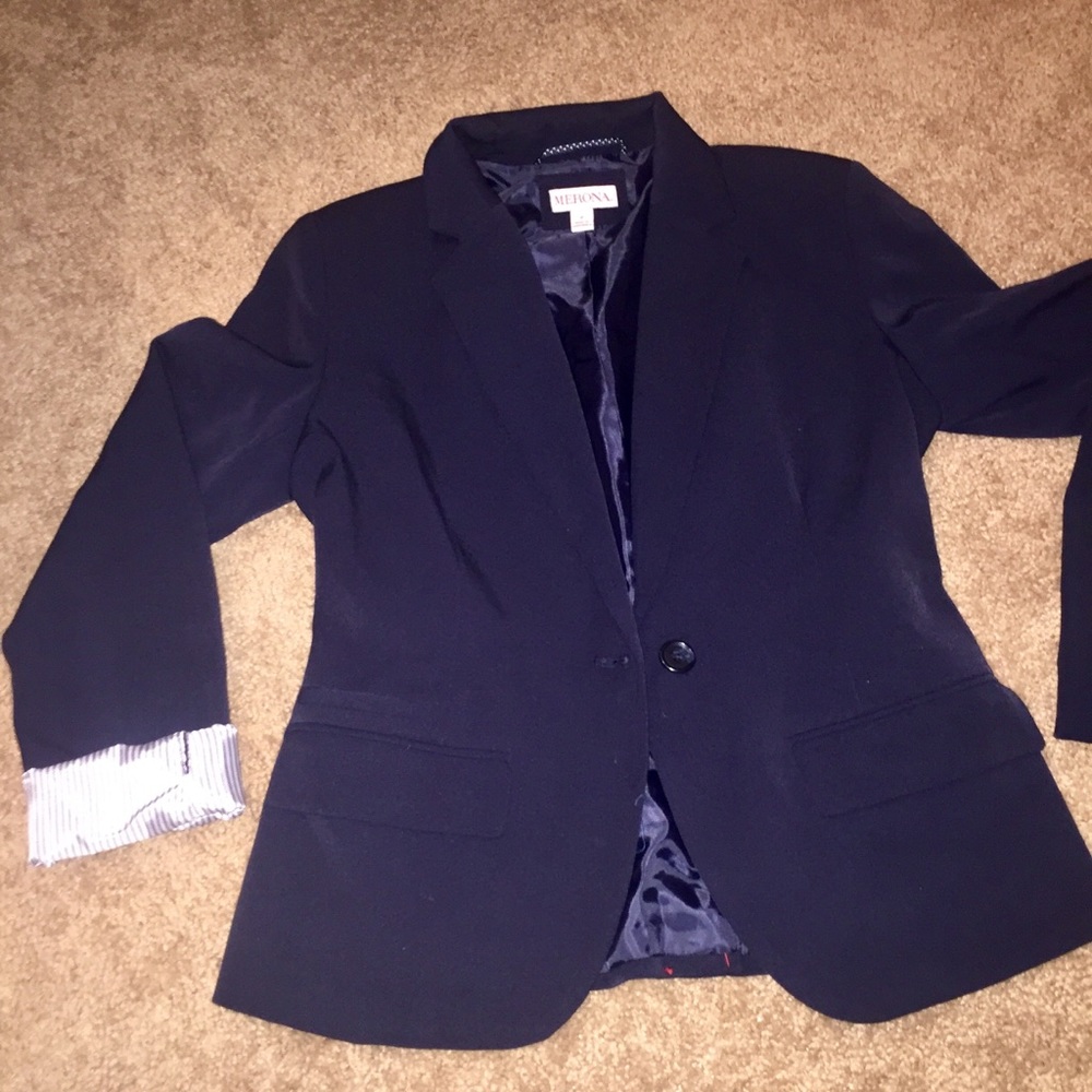 NWOT Merona Navy Blazer, 6