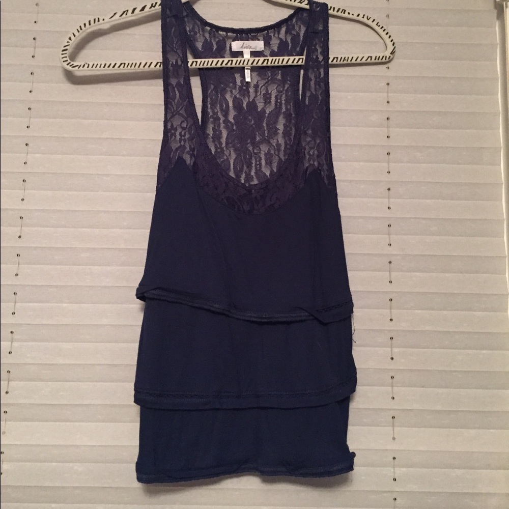 Bohemian lace layered tank top