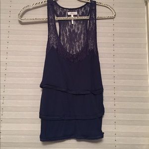 Bohemian lace layered tank top