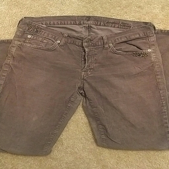 7 for all Mankind skinny gray corduroy 28 - Picture 1 of 7
