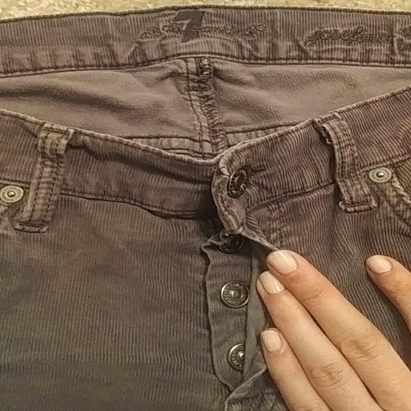 7 for all Mankind skinny gray corduroy 28 - Picture 4 of 7