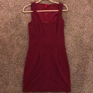 Burgundy mini dress