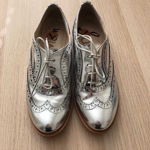 Sam edelman silver oxfords discount