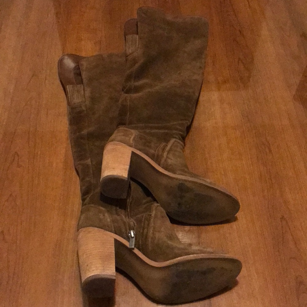 Vince Camuto Over the Knee Suede Brown Boots
