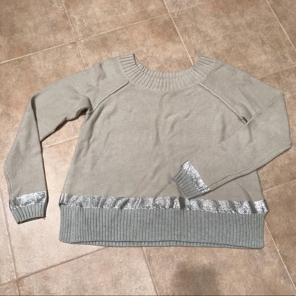 EXPRESS Silver Metallic Sweater