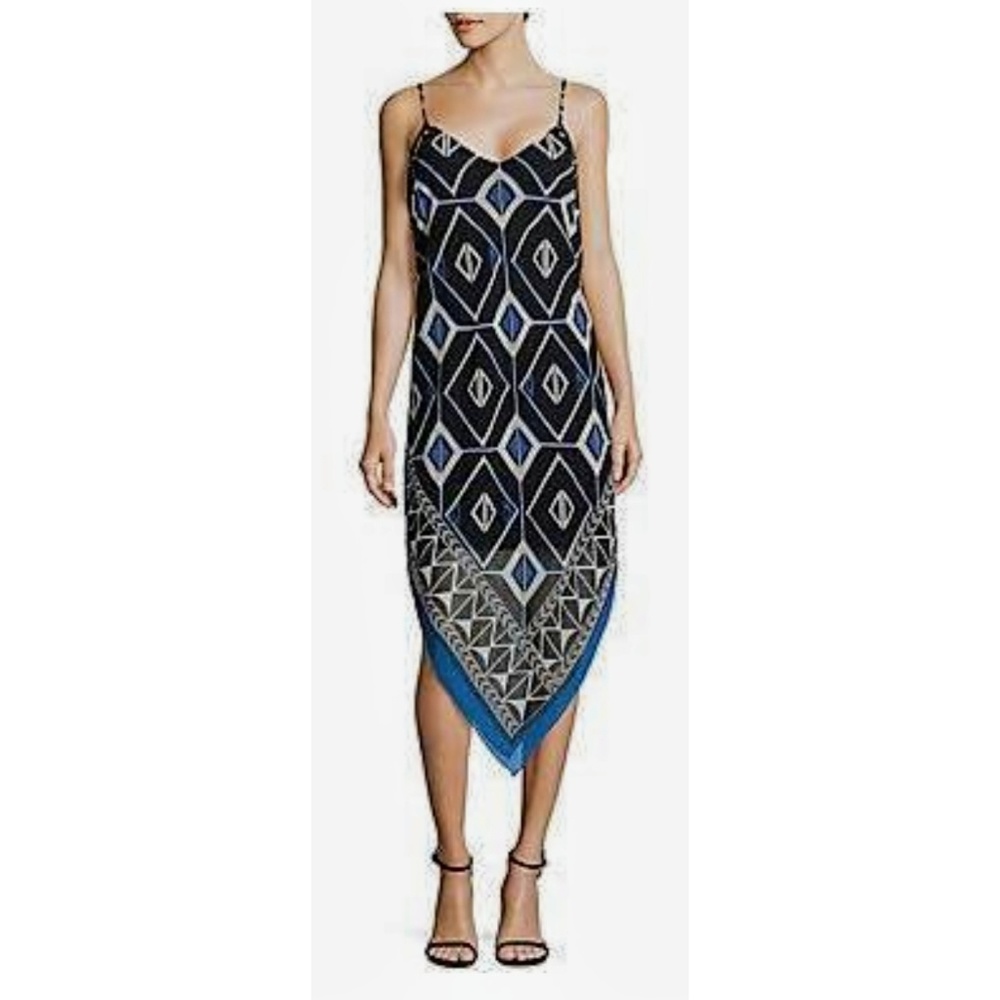 Vince Camuto Graphic Handkerchief dress