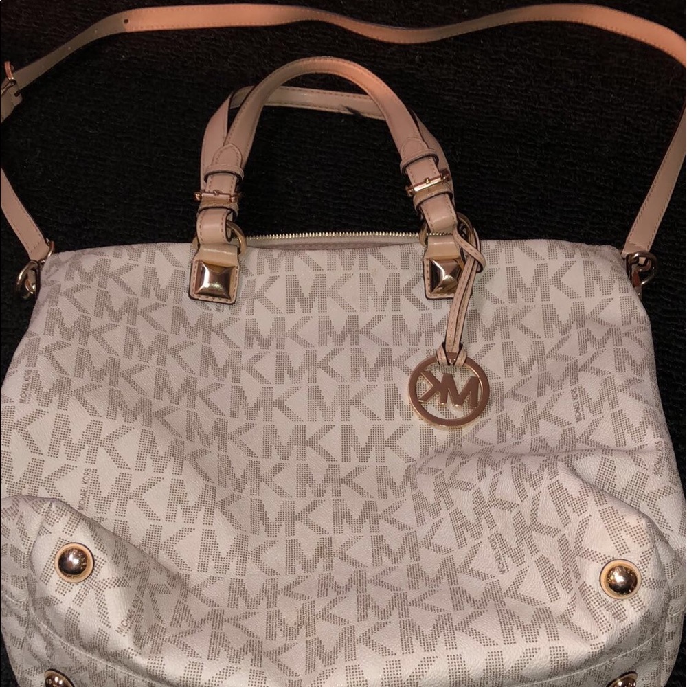 White mk purse