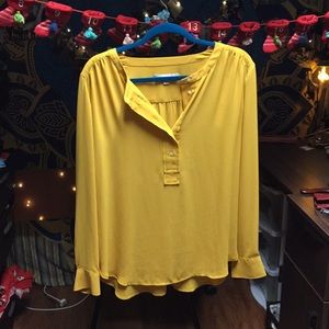 NWOT Yellow Loft Blouse