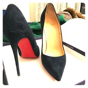 Blue suede louboutin so Kate 120mm