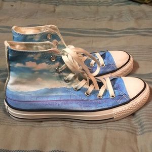 Converse High tops. Worn once. Size 8.