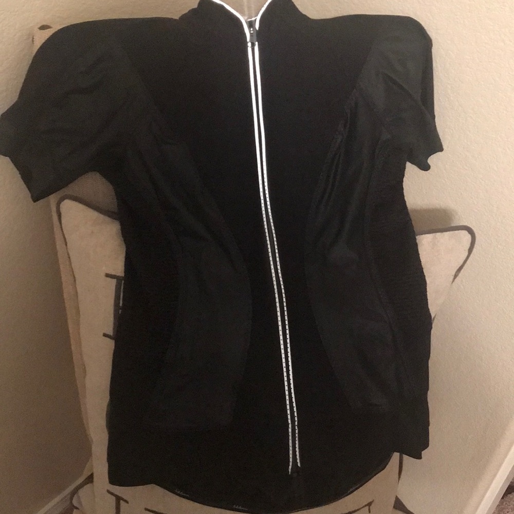 Lululemon Black Bicycle Zip Up Shirt
