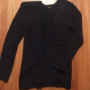 Dark blue knitted cardigan!