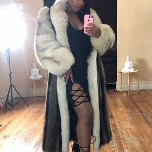 Full length Raccoon /fox fur fur coat