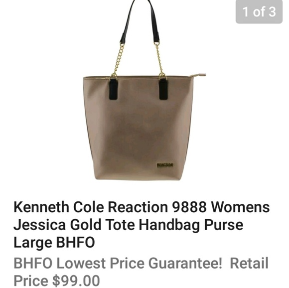 MSRP $99 Kenneth Cole LG Rose Gold tote Chain - Picture 6 of 6
