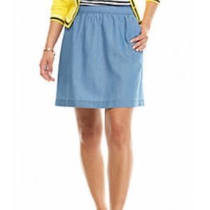 Chambray Skirt w/ Pockets, 10