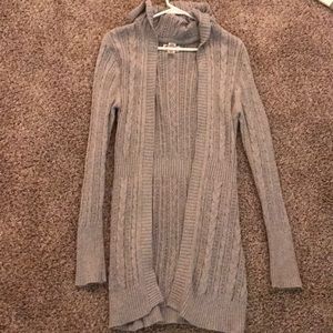 Gray long cardigan