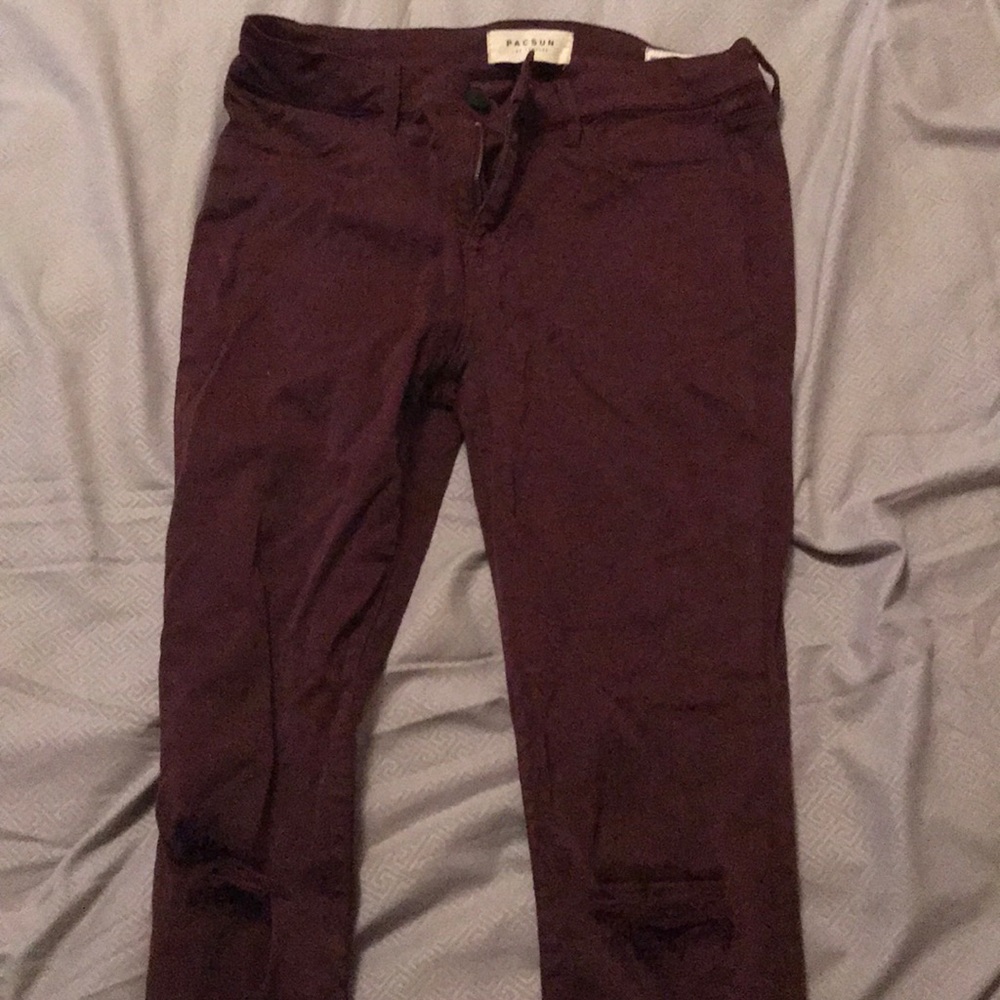 Pacsun Bergundy Jeggings